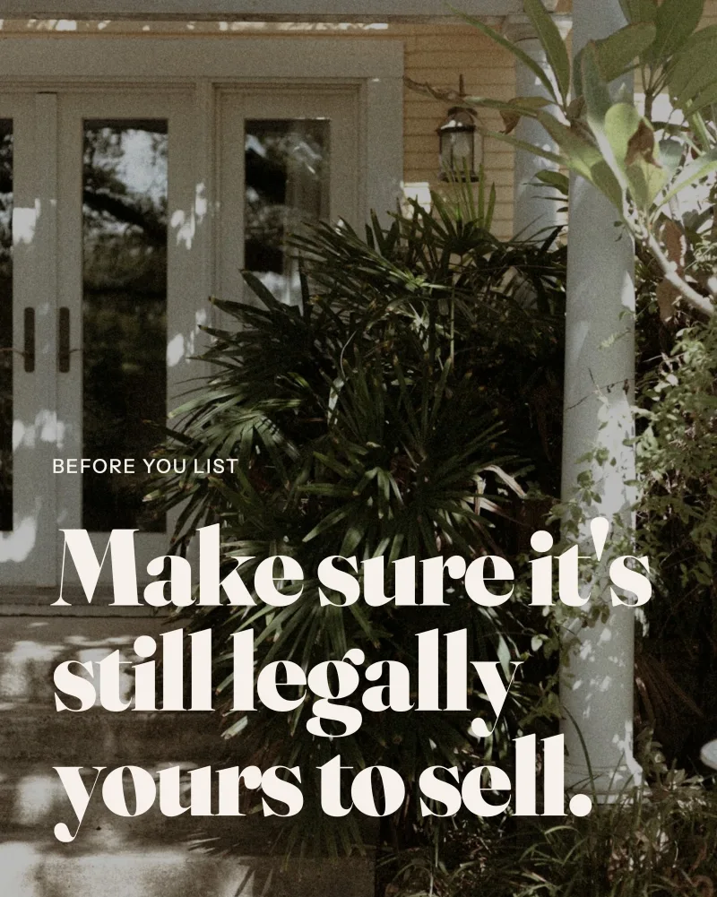 "Before You List" Instagram carousel cover made for Amanda Collins, West USA Realty