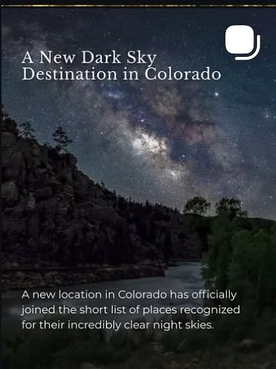 "A New Dark Sky Destination in Colorado" content post made for Felix Luck, Compass