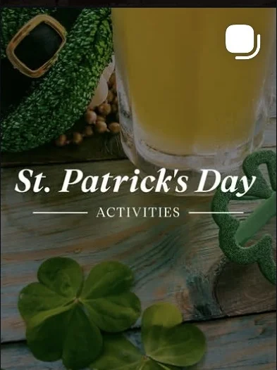 St. Patrick's Day activities post made for Felix Luck, Compass
